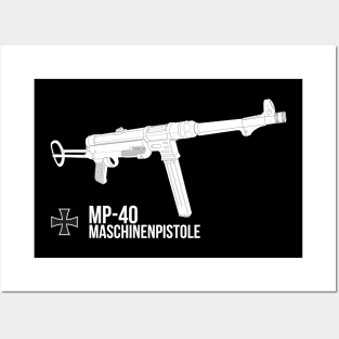 German MP-40 submachine gun Posters and Art
